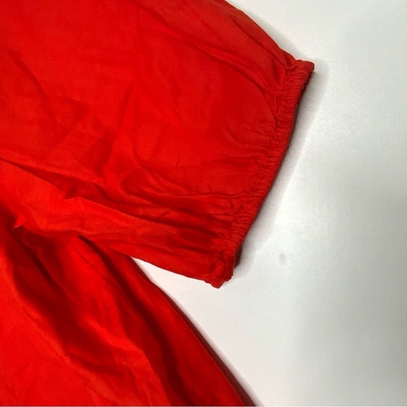 Knox Rose Short sleeve Tie Collar Tunic Blouse. In Warm Orange. Size 2XL.(NWT). - Picture 8 of 8